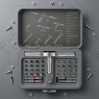 Ratcheting Screwdriver Set Interchangeable Bits Multi Bit Screwdriver Kit Shiny Finish Hardware Tool