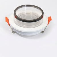 Acrylic GU10 LED Recessed Mounting Frame, Electroplated Tilt Interior Lighting for Home, Ø91*45mm Ceiling Downlight with GU10 Sockets, 1 Pack