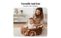 Spinal Support Inflatable Sit-up Training Chair Anti-Tip Design Infant Floor Seat Safety Guardrails Toddler Sofa Skingentle for Infants, Babies, Parents, play sessions, Feeding Time, Travel, Outdoor