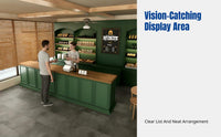 Vintage Bar Counter, Reception Desk for Coffee Shop, Restaurant, Bakery, Milk Tea Shop, Modern Minimalist Commercial Furniture