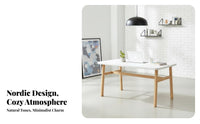 Modern Rectangular Dining Set Space-Saving Design Wooden Dining Table and Chair Set Stable Structure Home Furniture for Homeowners, Apartment Dwellers