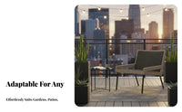 Weather-Resistant Woven Wood Frame Seating Set Water pads Outdoor Furniture Zippered pad protective stratums Patio Lounge Group Modern Stylish Appearance for Business Owners, guest services Managers, Garden, Balcony, Terrace, Backyard