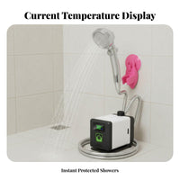 water-immersible Pump Shower Kit Portable Outdoor Bathing System Rerefuelable Camping gear for Travelers, Pet Owners, Dormitory, Outdoors, Car Washing
