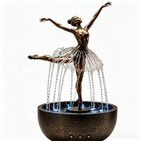 Elegant Ballerina Tabletop Water Fountain Decoration