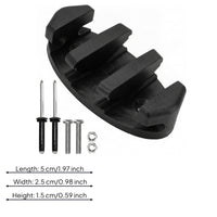 Black Boat Tether Base Textured Nylon Clamping Base Matte Finish