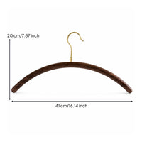 Non-Slip Hanger Space-Saving Hanger with Metal Hook Curved Clothes Hangers for Closet, Wardrobe, Boutique