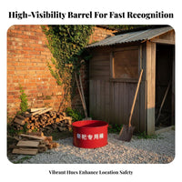 Heat-Resistant Fire Drill Training Barrel With Handles Metal Fire Barrel Efficient Airflow Steel Incinerator Drum for Facility Managers, Property Owners, Worksites, Backyard, Outdoor Areas, Garden