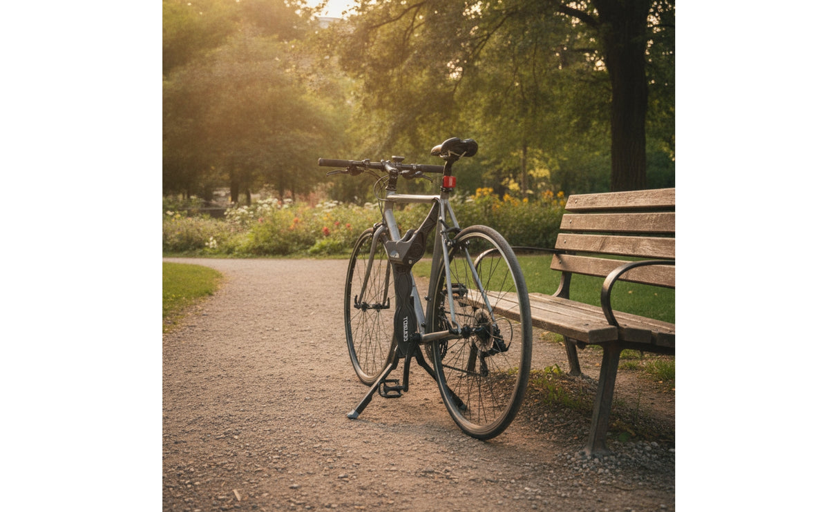 Aluminum Alloy Double-Leg Kickstand Adjustable Height Foldable Bike Kickstand Non-Slip Kick Stand Stable for Commuters, Commuting, Touring
