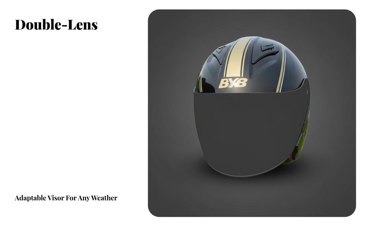 3/4 3C Certified 3/4 Open Face Helmet Protection for Motorcyclists, Daily Commuting