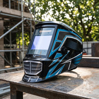 Auto-Darkening Metalworking Helmet /IR Protection Metalworking Helmet with Sensors Hands Complete-Coverage Guard for Welders
