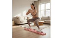 Foldable Sliding Exerciser Slim Leg Exerciser with Handlebar Compact Exercise Machine Smooth for Adults, Home Gym, Apartment