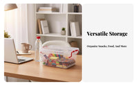 Clear Lidded Container debrisproof Storage Box With Lid for Closet, Street Vendors