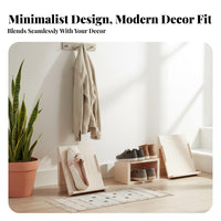 Space-Saving Narrow Shoe Rack Modular Design Stackable Shoe Rack Easy Assembly Sturdy and Stable for Families, Homeowners, Hallway, Bedroom, Dorm Room, Closet
