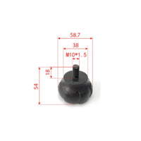 M10 Ball Knob Bolt Round Threaded Ball Knob Replacement Part Turning Grip Sturdy for Fitness Equipment