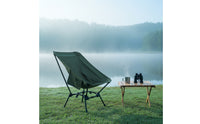 Carry Bag Folding Moon Chair Slanted Backrest Black Metal Folding Chair Low Seat Outdoor Furniture Portable