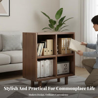 Multi-Purpose Accent Console with Doors Long-Lasting and Sturdy Modular Unit with Flip-up Doors Easy Assembly Bookshelf Robot Vacuum Friendly for Book Lovers, Homeowners, Interior Decorators, Study, Living Room, Bedroom, Hallway