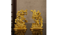 Dragon and Ornate Avian Figure Statue Dragon and Ornate Avian Figure Statues Traditional for Homeowners, Living Room, Entryway, Bookshelf