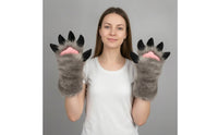Furry Animal Claw Gloves Soft and Furry Furry Claw Gloves Oversized Creature Paws for Cosplayers, Furries, Cosplay, Conventions, Photoshoots