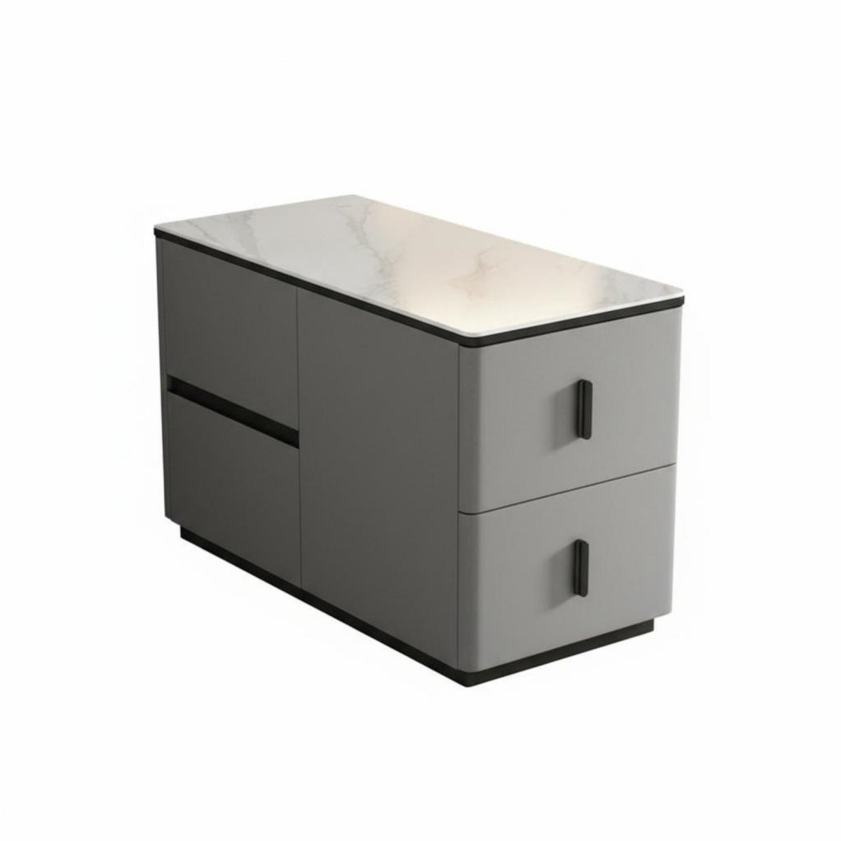 Multi-Drawer End Table Scratch-Resistant Top for Living Room, Homeowners, Adults