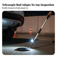Under Vehicle Inspection Mirror Telescoping Handle Telescopic Inspection Mirror with Illuminating Includes Carrying Bag