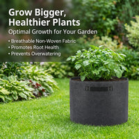 Biodegradable Grow Bags, Thickened Non-Woven Potato Grow Bags for Vegetables, Additional Large Grey Plant Grow Bags for Fruit Trees