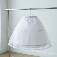 Girls Crinoline Petticoat with Lace Trim Flared Mesh Underskirt Translucent Tulle Underskirt for Girls, Parties