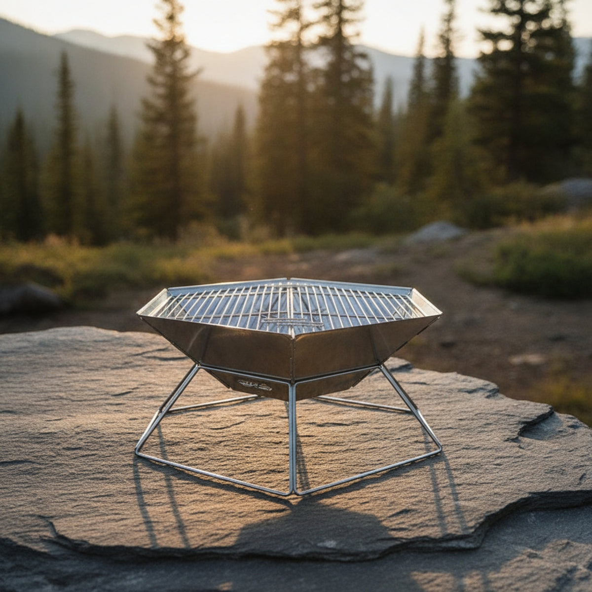 Briquette Grill with Carry Bag Convenient Portable Grill with Storage Bag for Campers, Backpackers, Picnics