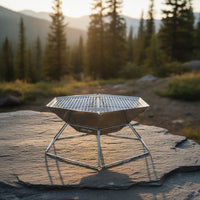 Briquette Grill with Carry Bag Convenient Portable Grill with Storage Bag for Campers, Backpackers, Picnics