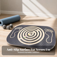 Non-Slip Surface Labyrinth Balance Board Textured Top Maze Balance Board Layered Wood Edge Fitness Equipment Rounded Rectangular for Indoor