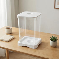 fishing Aquarium Transparent Desktop Aquatic Habitat Easy to Maintain Aquarium with Lid for Beginners, Office Workers