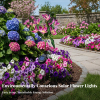 Weather-Resistant LED Flowering Plant Stake Lamp Auto On/deactivate Solar Flowering Plant Light Easy Installation for Gardeners, Homeowners