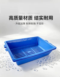 Open Cat Litter Box with Sifting Screen