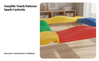 Balance Beam Stepping Stones Textured Surface Kids Developmental Footpath Kit Colorful Kids Stepping Stones for Preschoolers, Young Children