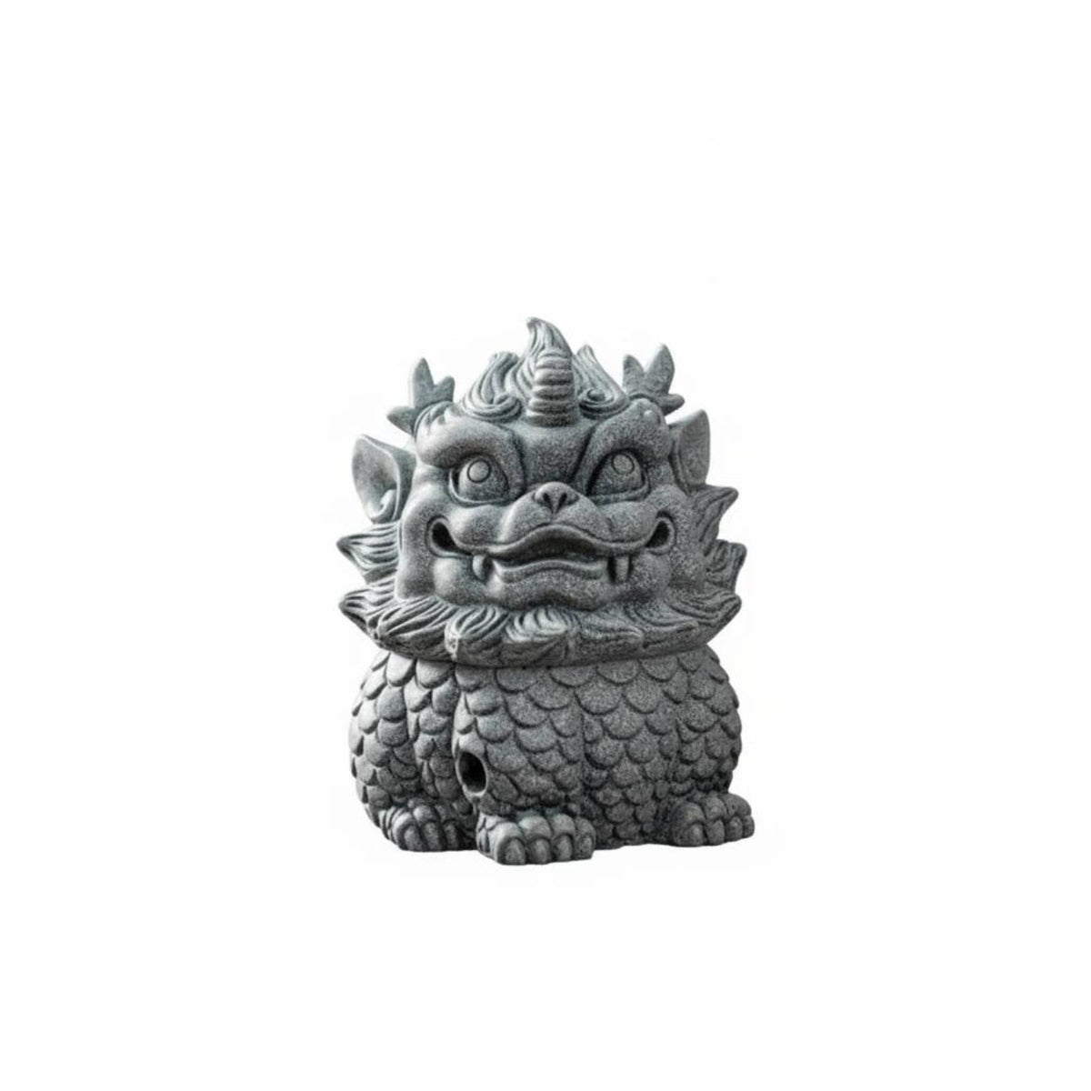 Traditional Craftsmanship Sandstone Mythical Beast Statue Finely Carved Mythical Beast Censer Detachable Design for Feng Shui Enthusiasts