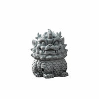 Traditional Craftsmanship Sandstone Mythical Beast Statue Finely Carved Mythical Beast Censer Detachable Design for Feng Shui Enthusiasts