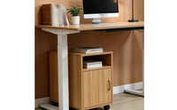 Height-Adjustable Desk White Frame Electric Standing Desk Wide Flat Feet