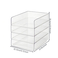 Clear Desk Organizer with Shelves Transparent Acrylic Book Stand Multi-Tier