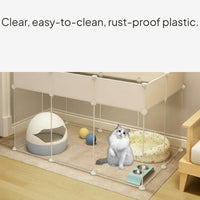 Modular Transparent Cat Playpen Safe Pet Enclosure