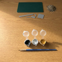 AllComplete Paint Set with Brush Compact Miniature Painting Kit with Brushes Beginner-Friendly Miniature Paint Set Shimmering for Hobbyists, Modelers, Crafters, Craft Projects