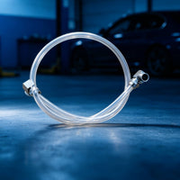Transparent Flexible Hose with Metal Fittings Resistant to Flexible Hose Tube Tubing Long-Lasting for Mechanics