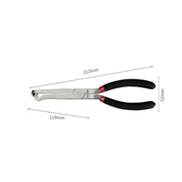 Multifunction Automotive Wire-Cutting Plier Long Slim Hose-Separating Plier Curved Jaw Wire Cutter Pliers Black-Coated Handles