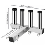 Trucks Bed Fishing Rod Holder No Required Hitch Mount Fishing Rod Holder Adjustable Angle for Fishermen, Boating