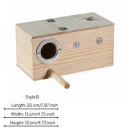 Parrot Breeding Box Sturdy Construction Bird Nesting House Secure Mounting