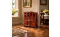 Dollhouse Storage Cabinet Realistic Cabinet with Doors Classic Cupboard for Collectors