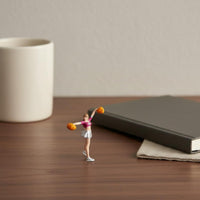 1:64 Scale Cheerleader Figure Collectible Miniature Cheerleader Figurine Energy Stick Girl Model High Intricacy Approximately