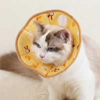 Padded Nylon Cone for Cats and Dogs, Textile Padded Nylon Cone for Kittens, Cartoon Pattern Recovery Tool to Stop Licking and Biting