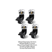 4 Pieces Angle-Angle-Steel Wheel Bracket Easy to Install L-Bracket Casters Heavy Duty Caster Wheel for Garage