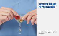 Creative Dried Flower Retractable Badge Reel, 360° Rotating Holder, Decorative Office Accessory