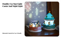 360° Rotation Rotating Star Display Multiple Themes Kids Night Light Display Rechargeable for Toddlers, Parents, Playroom, Parties