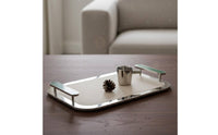 Marble Handle Decorative Tray Multipurpose Stainless Steel Storage Tray Large Capacity Home Decor for Living Room